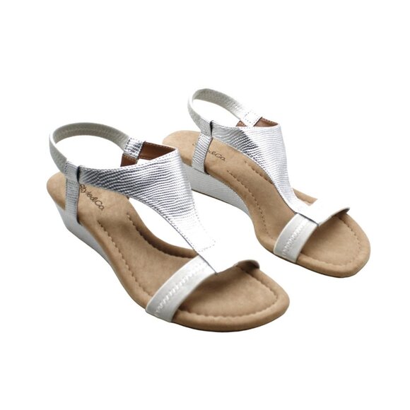 Style & Co. Shoes - Style & Co Silver Wedge Sandals